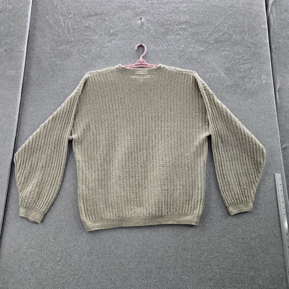 VINTAGE Bill Blass Men Sweatshirt XXL Beige Long Sleeve Rib‎ Knit NWT - Picture 8 of 8